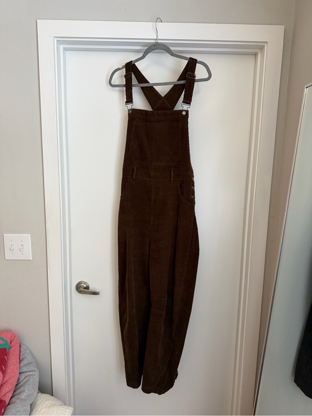 Amazon Brown Corduroy Women's Suspender Jumpsuit